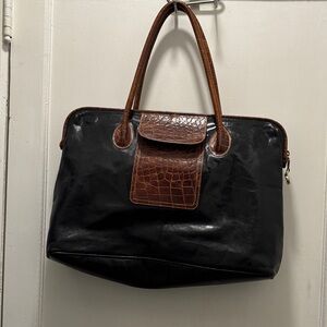 Furla Black and Brown Tote Bag